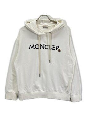 Moncler Vintage White Logo Hoodie Sweater Pullover